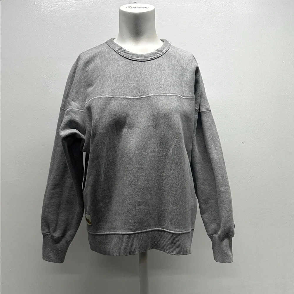 Tracksmith Trackhouse Crewneck Sweatshirt Long Sleeve Pullover Gray Size Medium